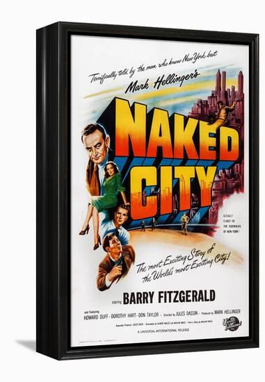 The Naked City-null-Framed Stretched Canvas