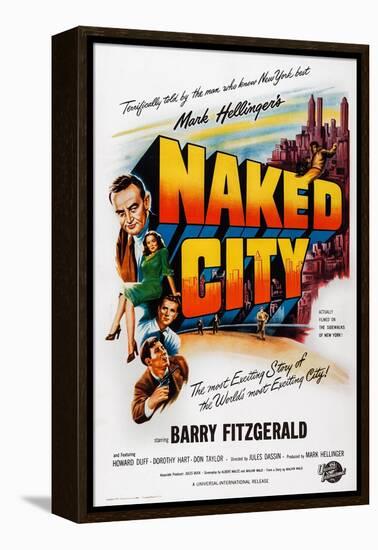 The Naked City-null-Framed Stretched Canvas