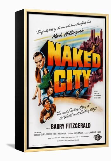 The Naked City-null-Framed Stretched Canvas