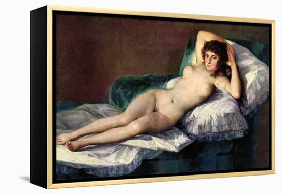 The Naked Maja-Francisco de Goya-Framed Stretched Canvas