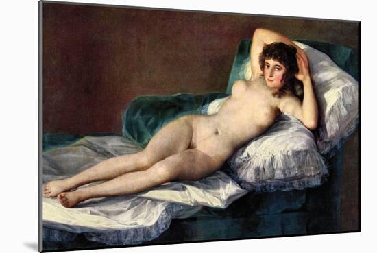 The Naked Maja-Francisco de Goya-Mounted Art Print