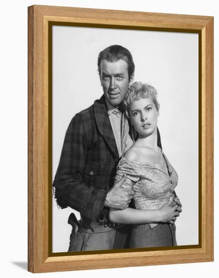 THE NAKED SPUR, 1953 directed by ANTHONY MANN James Stewart and Janet Leigh (b/w photo)-null-Framed Stretched Canvas