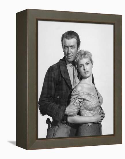 THE NAKED SPUR, 1953 directed by ANTHONY MANN James Stewart and Janet Leigh (b/w photo)-null-Framed Stretched Canvas