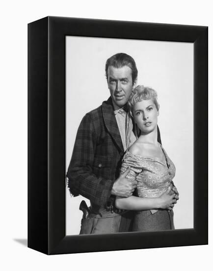 THE NAKED SPUR, 1953 directed by ANTHONY MANN James Stewart and Janet Leigh (b/w photo)-null-Framed Stretched Canvas