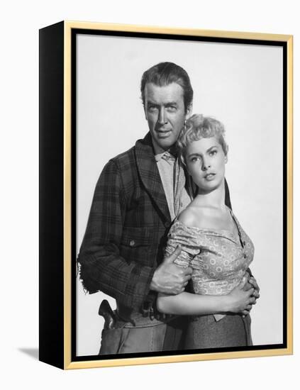 THE NAKED SPUR, 1953 directed by ANTHONY MANN James Stewart and Janet Leigh (b/w photo)-null-Framed Stretched Canvas