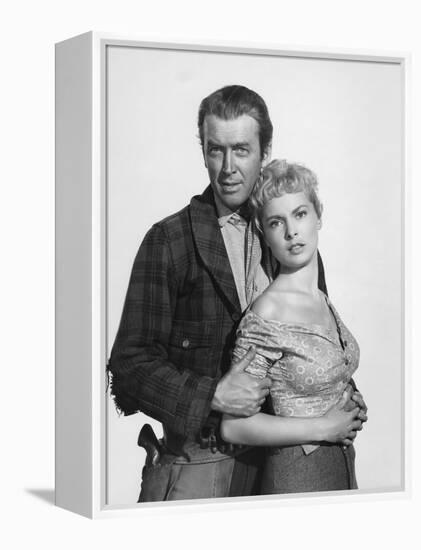 THE NAKED SPUR, 1953 directed by ANTHONY MANN James Stewart and Janet Leigh (b/w photo)-null-Framed Stretched Canvas