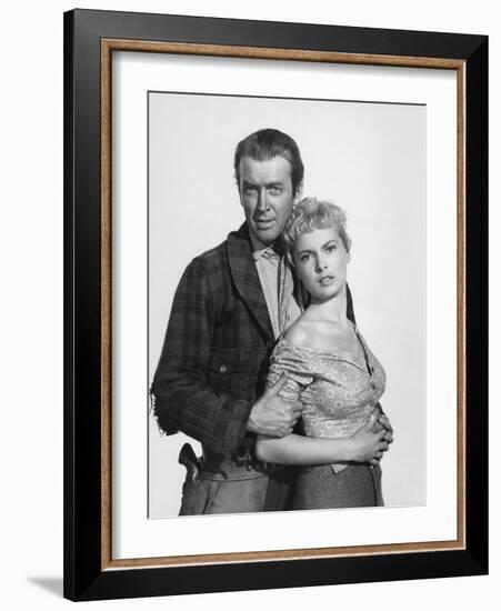 THE NAKED SPUR, 1953 directed by ANTHONY MANN James Stewart and Janet Leigh (b/w photo)-null-Framed Photo