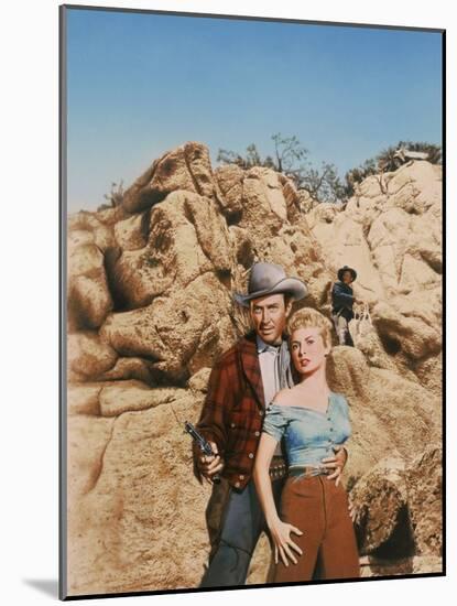 THE NAKED SPUR, 1953 directed by ANTHONY MANN James Stewart and Janet Leigh (photo)-null-Mounted Photo