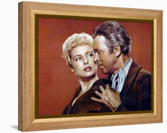 THE NAKED SPUR, 1953 directed by ANTHONY MANN Janet Leigh and James Stewart (photo)-null-Framed Stretched Canvas