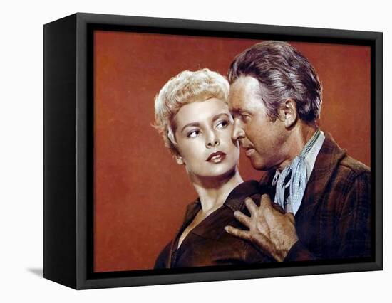 THE NAKED SPUR, 1953 directed by ANTHONY MANN Janet Leigh and James Stewart (photo)-null-Framed Stretched Canvas