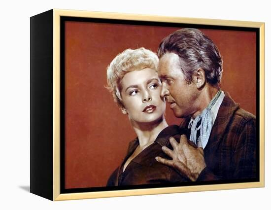 THE NAKED SPUR, 1953 directed by ANTHONY MANN Janet Leigh and James Stewart (photo)-null-Framed Stretched Canvas