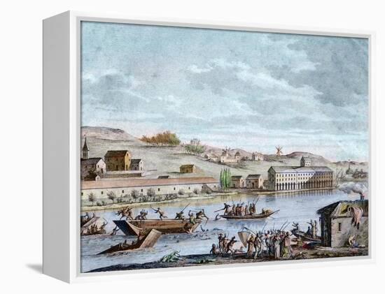 The Nantes Drowning, Reign of Terror, 1793-French School-Framed Premier Image Canvas