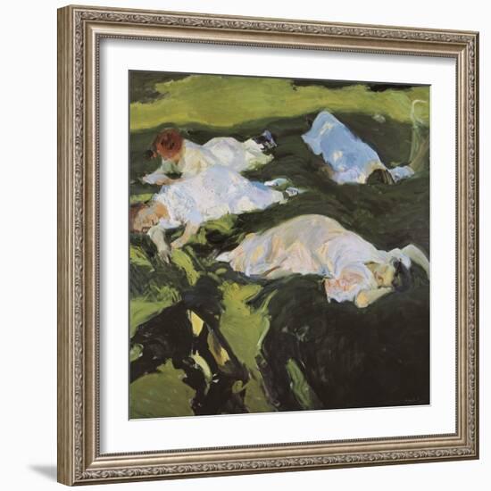 The Nap-Joaquín Sorolla y Bastida-Framed Art Print