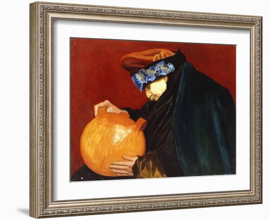 The Napping Woman, (Oil on Canvas)-Joseph Stella-Framed Giclee Print