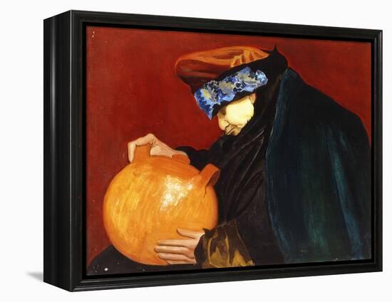 The Napping Woman, (Oil on Canvas)-Joseph Stella-Framed Premier Image Canvas