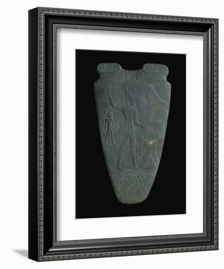 The Narmer Palette (Reverse), a Late Pre-Dynastic Schist Ceremonial Palette-null-Framed Giclee Print