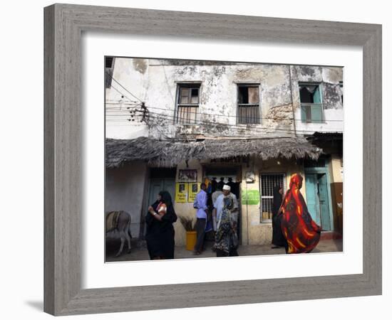 The Narrow Streets of Lamu Town, Lamu, Kenya, East Africa, Africa-Andrew Mcconnell-Framed Photographic Print