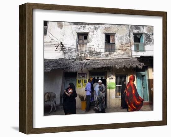 The Narrow Streets of Lamu Town, Lamu, Kenya, East Africa, Africa-Andrew Mcconnell-Framed Photographic Print