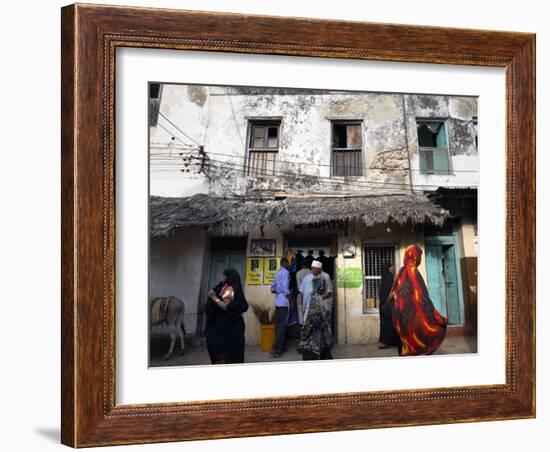 The Narrow Streets of Lamu Town, Lamu, Kenya, East Africa, Africa-Andrew Mcconnell-Framed Photographic Print