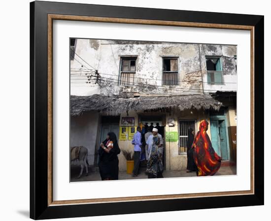 The Narrow Streets of Lamu Town, Lamu, Kenya, East Africa, Africa-Andrew Mcconnell-Framed Photographic Print