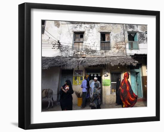 The Narrow Streets of Lamu Town, Lamu, Kenya, East Africa, Africa-Andrew Mcconnell-Framed Photographic Print