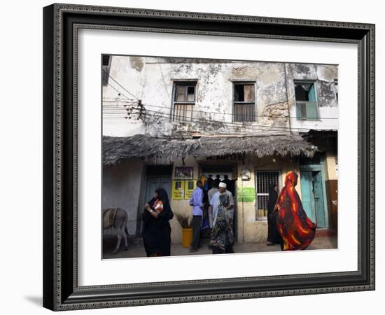 The Narrow Streets of Lamu Town, Lamu, Kenya, East Africa, Africa-Andrew Mcconnell-Framed Photographic Print