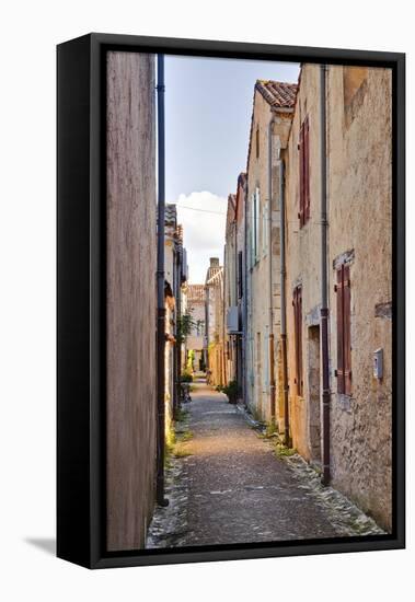 The Narrow Streets of Monpazier, One of the Beaux Villages De France, Dordogne, France, Europe-Julian Elliott-Framed Premier Image Canvas