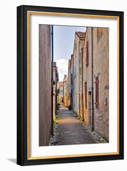 The Narrow Streets of Monpazier, One of the Beaux Villages De France, Dordogne, France, Europe-Julian Elliott-Framed Photographic Print