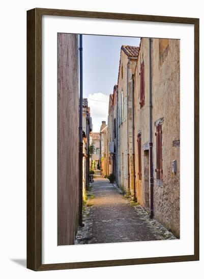 The Narrow Streets of Monpazier, One of the Beaux Villages De France, Dordogne, France, Europe-Julian Elliott-Framed Photographic Print