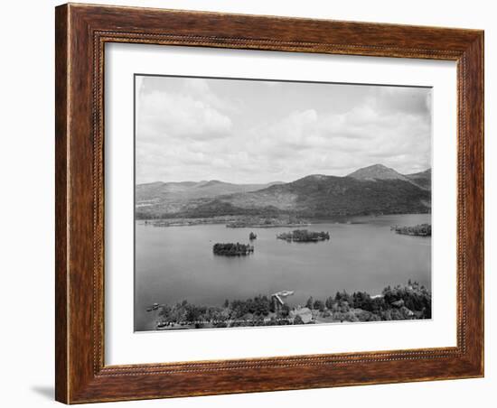 The Narrows from Shelving Rock, Lake George, C.1900-06-null-Framed Photographic Print