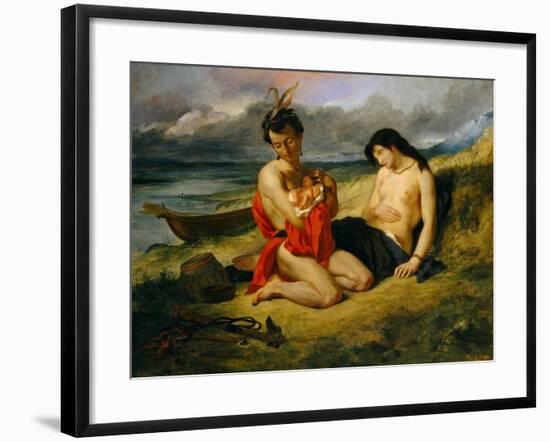 The Natchez, 1823–24 and 1835-Eugene Delacroix-Framed Giclee Print