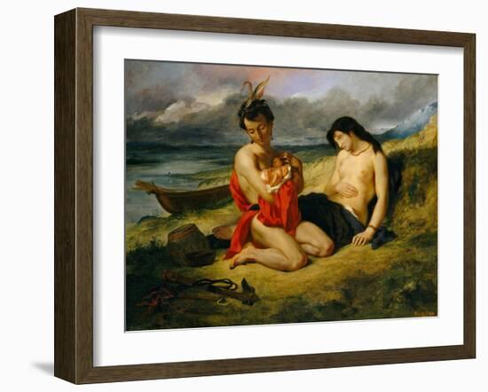 The Natchez, 1823–24 and 1835-Eugene Delacroix-Framed Giclee Print