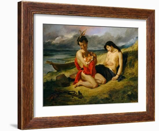 The Natchez, 1823–24 and 1835-Eugene Delacroix-Framed Giclee Print