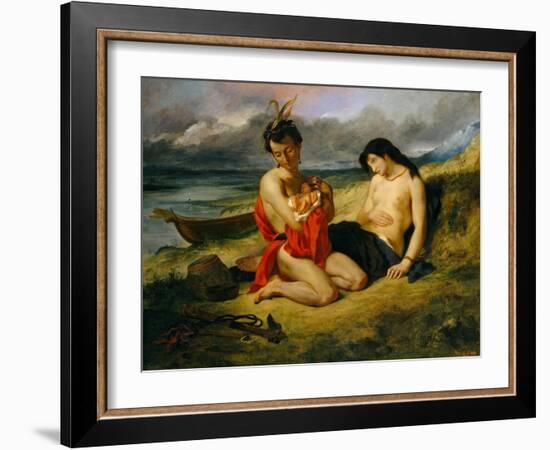 The Natchez, 1823–24 and 1835-Eugene Delacroix-Framed Giclee Print