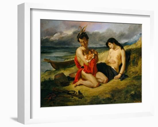 The Natchez, 1823–24 and 1835-Eugene Delacroix-Framed Giclee Print