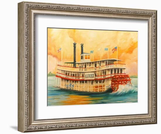 The Natchez Riverboat-Diane Millsap-Framed Art Print