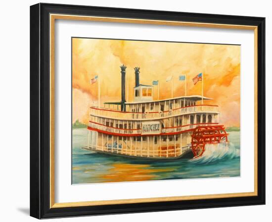 The Natchez Riverboat-Diane Millsap-Framed Art Print