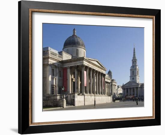 The National Gallery and St. Martins in the Fields, Trafalgar Square, London-James Emmerson-Framed Photographic Print