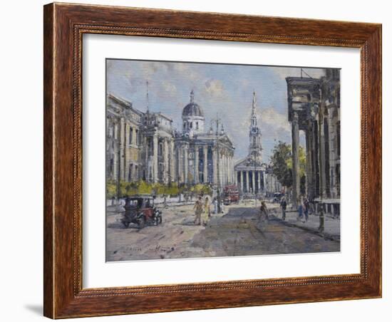 The National Gallery - Trafalgar Square in About 1920, 2008-John Sutton-Framed Giclee Print