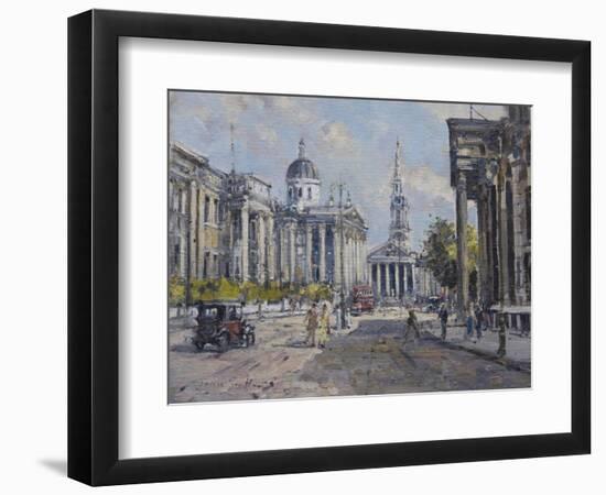 The National Gallery - Trafalgar Square in About 1920, 2008-John Sutton-Framed Giclee Print