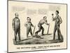 The National Game: Three Outs and One Run, Abraham Winning the Ball, 1860-Currier & Ives-Mounted Giclee Print