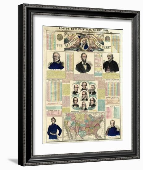 The National Political Chart, Civil War, c.1861-H^ H^ Lloyd-Framed Art Print