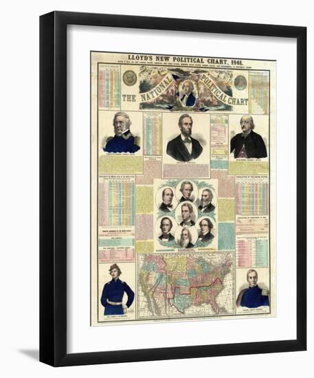 The National Political Chart, Civil War, c.1861-H^ H^ Lloyd-Framed Art Print