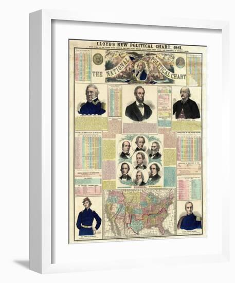 The National Political Chart, Civil War, c.1861-H^ H^ Lloyd-Framed Art Print