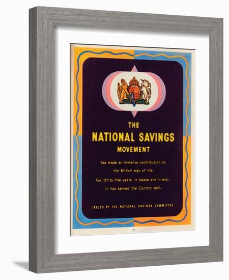 The National Savings Movement, 1951-null-Framed Giclee Print