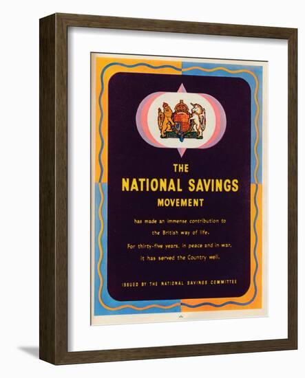 The National Savings Movement, 1951-null-Framed Giclee Print