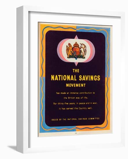 The National Savings Movement, 1951-null-Framed Giclee Print