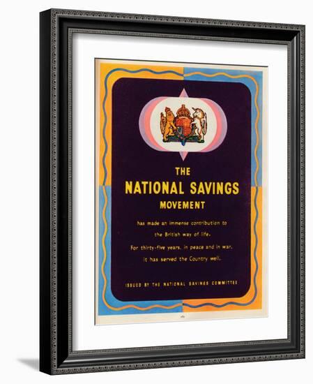 The National Savings Movement, 1951-null-Framed Giclee Print