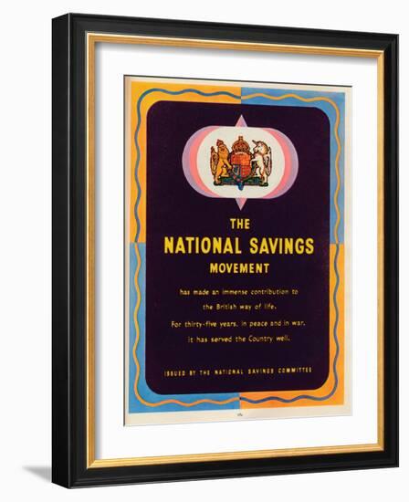 The National Savings Movement, 1951-null-Framed Giclee Print