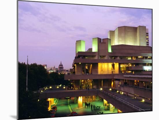 The National Theatre in the Evening, South Bank, London, England, UK-Fraser Hall-Mounted Photographic Print